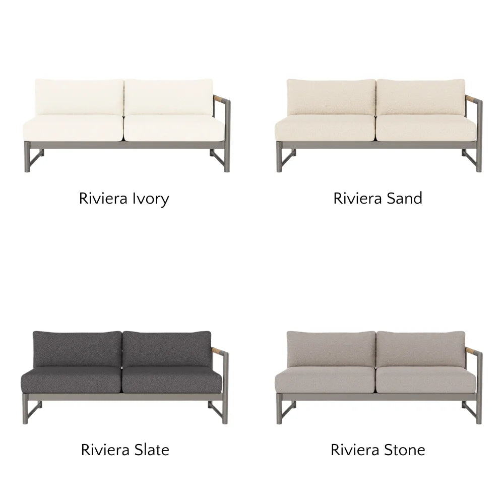 Breeze XL Outdoor Patio Loveseat with Right Arm - Perfect for Gardens, Decks, and Poolside Relaxation