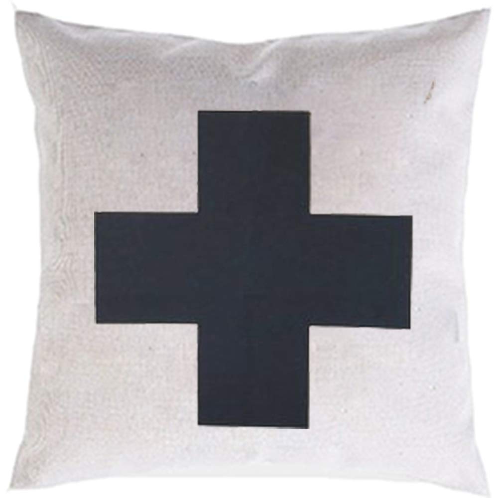 Swiss Cross Decorative Pillow Covers - Swiss Flag Design for Sofa, Couch, Home & Farmhouse Decor - Reversible Rustic Cushion Covers - Perfect for Living Room, Bedroom & Outdoor Use