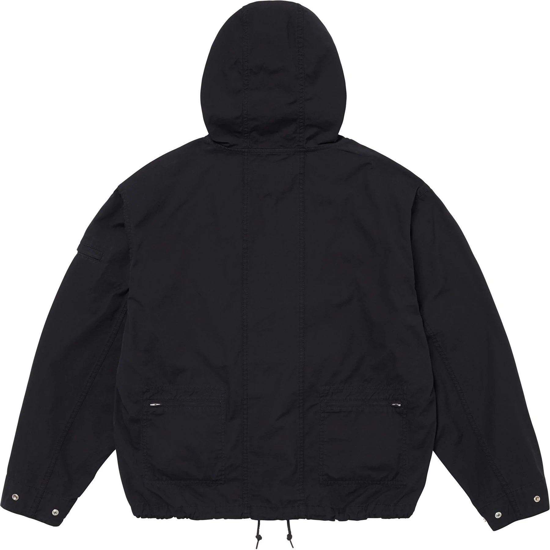 Supreme Cotton Utility Anorak Jacket - Black | Lightweight Water-Resistant Outdoor Windbreaker for Hiking, Camping & Streetwear Fashion