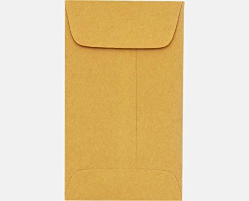 Brown Kraft #7 Peel and Seal Coin Envelopes (3.5