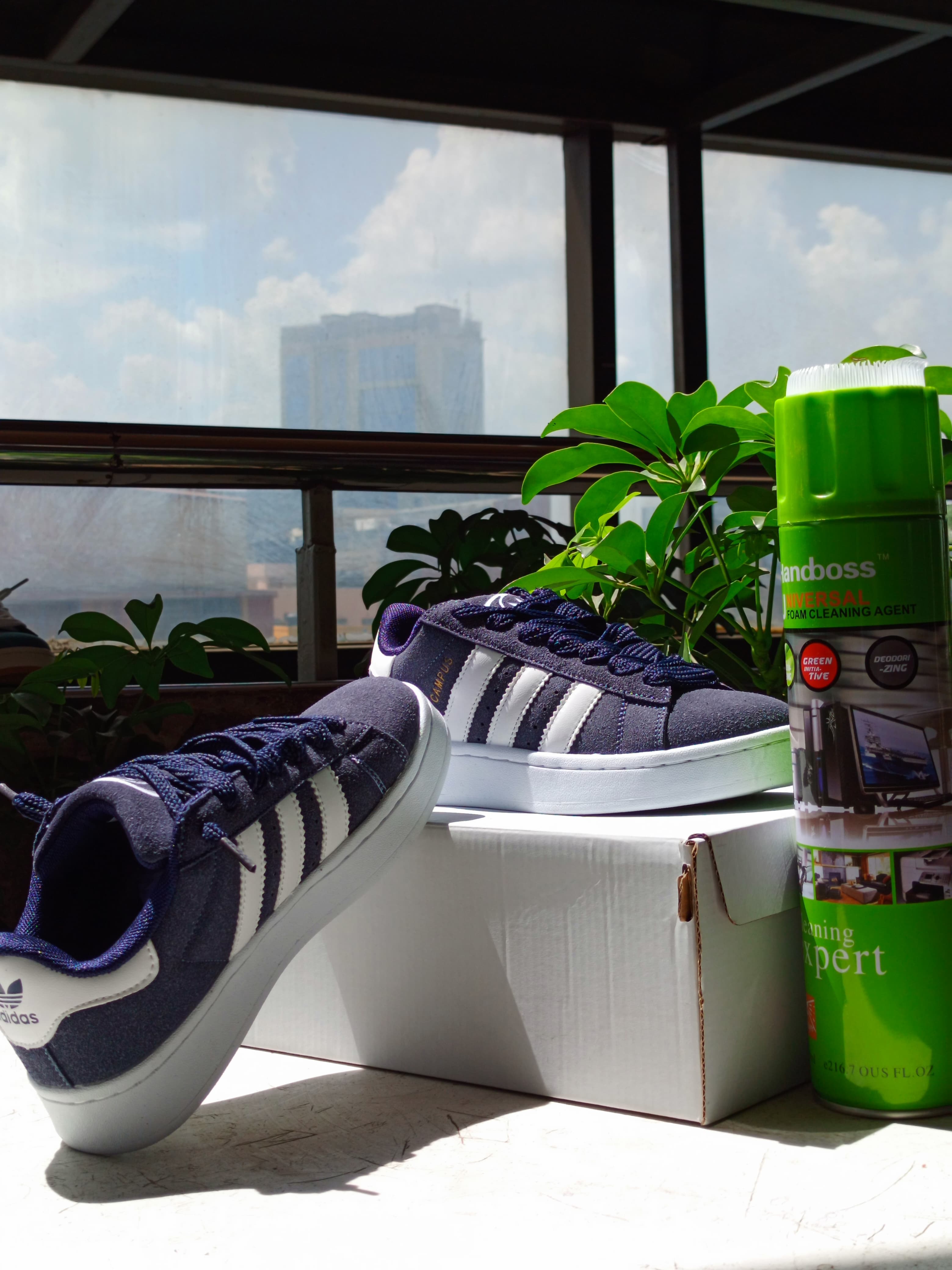 Adidas Campus Sneakers - Navy Blue & White Men's/Women's Casual Shoes for Walking, Running & Street Style Fashion