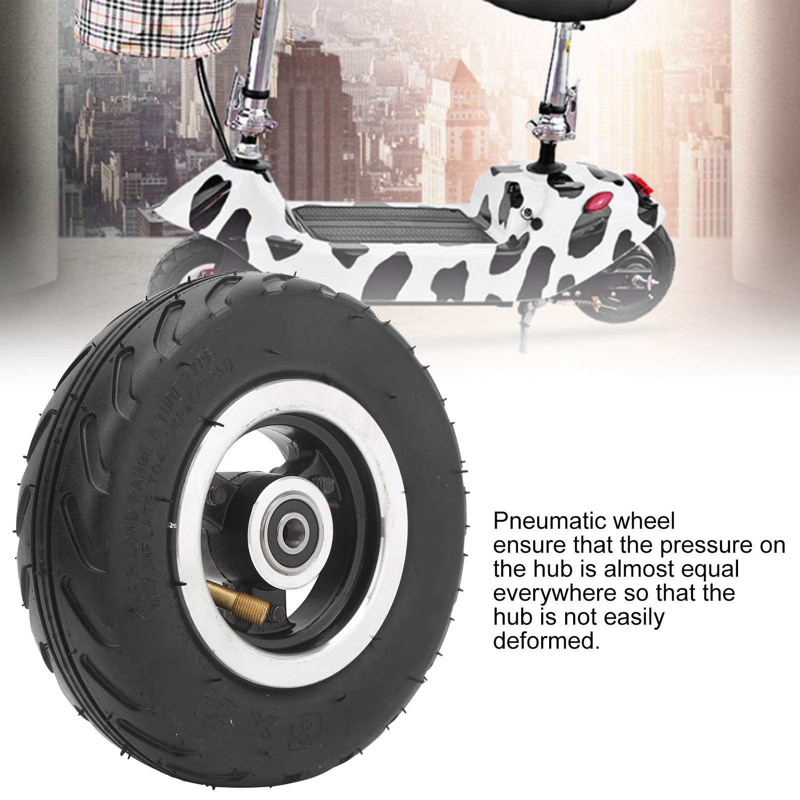 **VGEBY 6x2 Inflatable Air Tire Wheel with Aluminum Alloy Hub - Strong Grip for Electric Scooters - Perfect for Commuting & Outdoor Adventures**