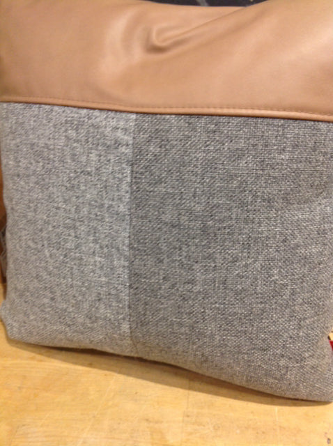 Premium 16-Inch Denmark Leather Pillow - Soft Grey Luxury Pillow for Sofa, Bed & Home Decor - Perfect for Living Room, Bedroom & Office Comfort