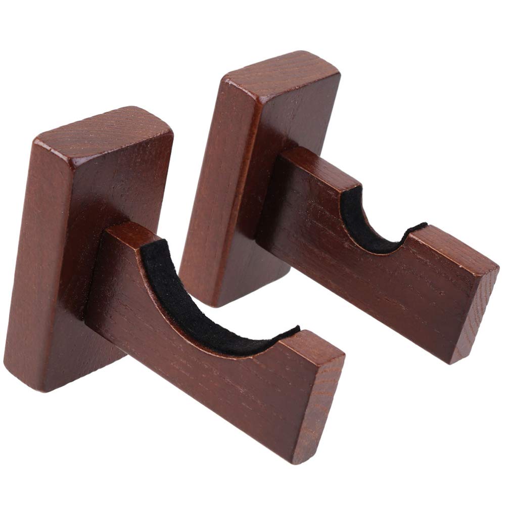 BESPORTBLE 2-Pack Wooden Baseball Bat Wall Mount Holder - Horizontal Display Rack Brackets for Sports Memorabilia & Home Decor | Perfect for Man Cave, Game Room, and Baseball Fan Gifts