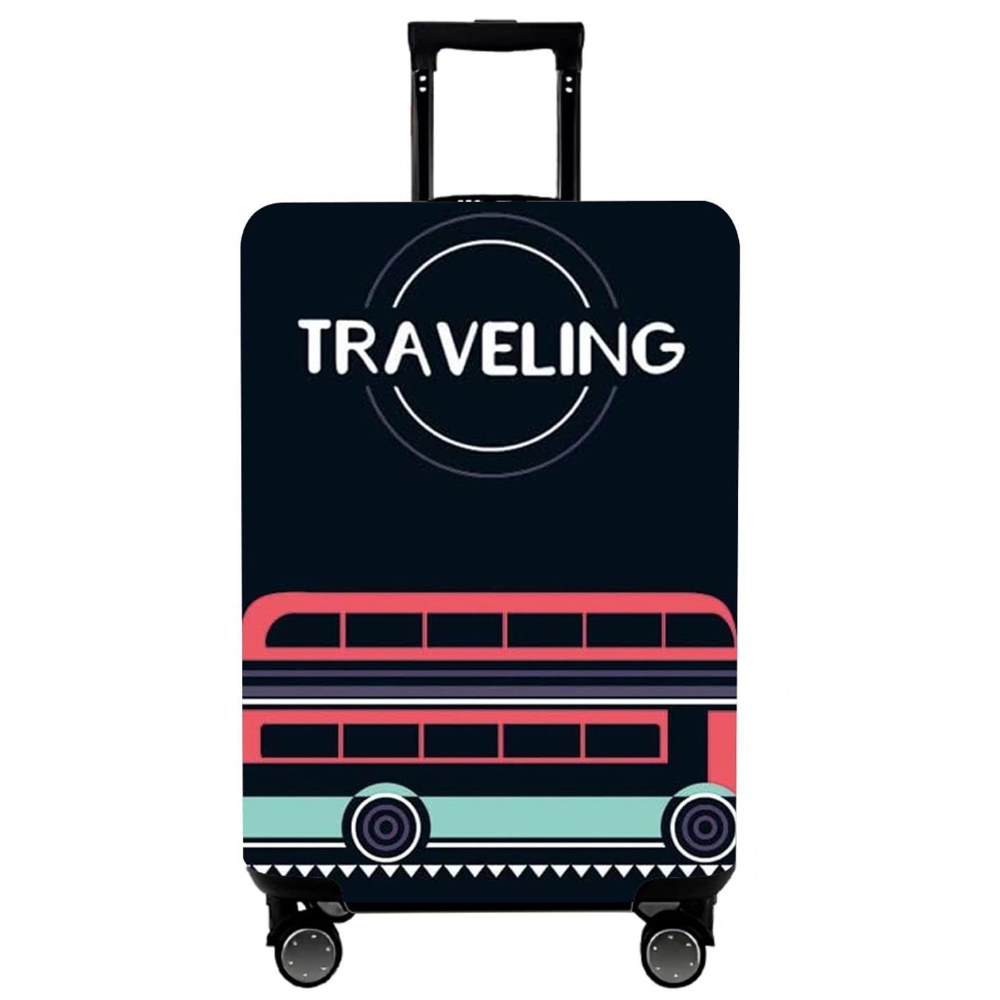 WUJIAONIAO Luggage Cover Protector for 18-32 Inch Suitcases - Waterproof & Scratch-Resistant Travel Accessory (Size S Fits 18-20 Inch) - Perfect for Airplane, Train & Bus Travel