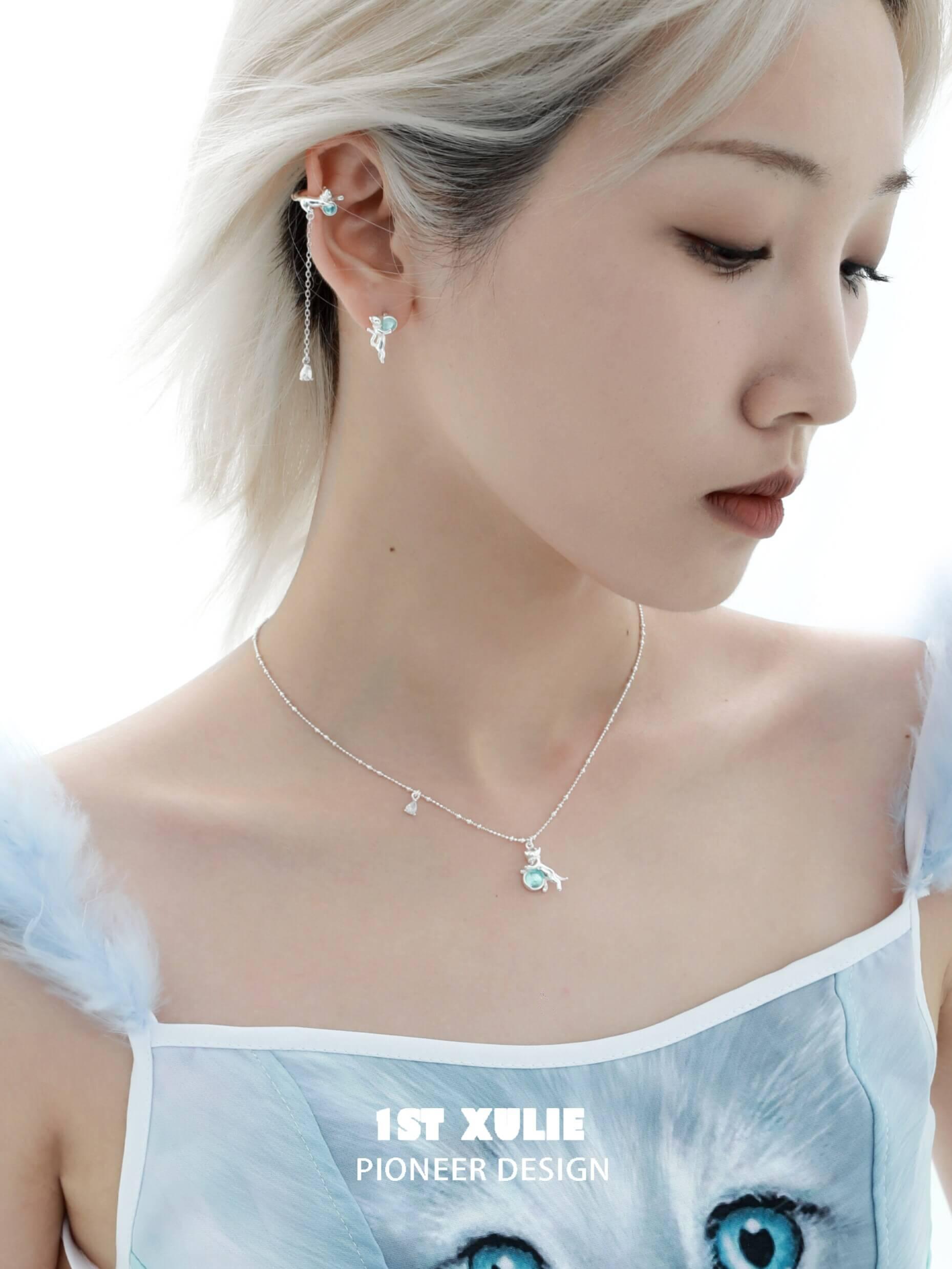 Lucky Cat S925 Sterling Silver Crystal Earrings - Elegant Handmade Jewelry for Women | Perfect Gift for Birthday, Anniversary & Special Occasions | Boho Chic & Party Wear Accessories