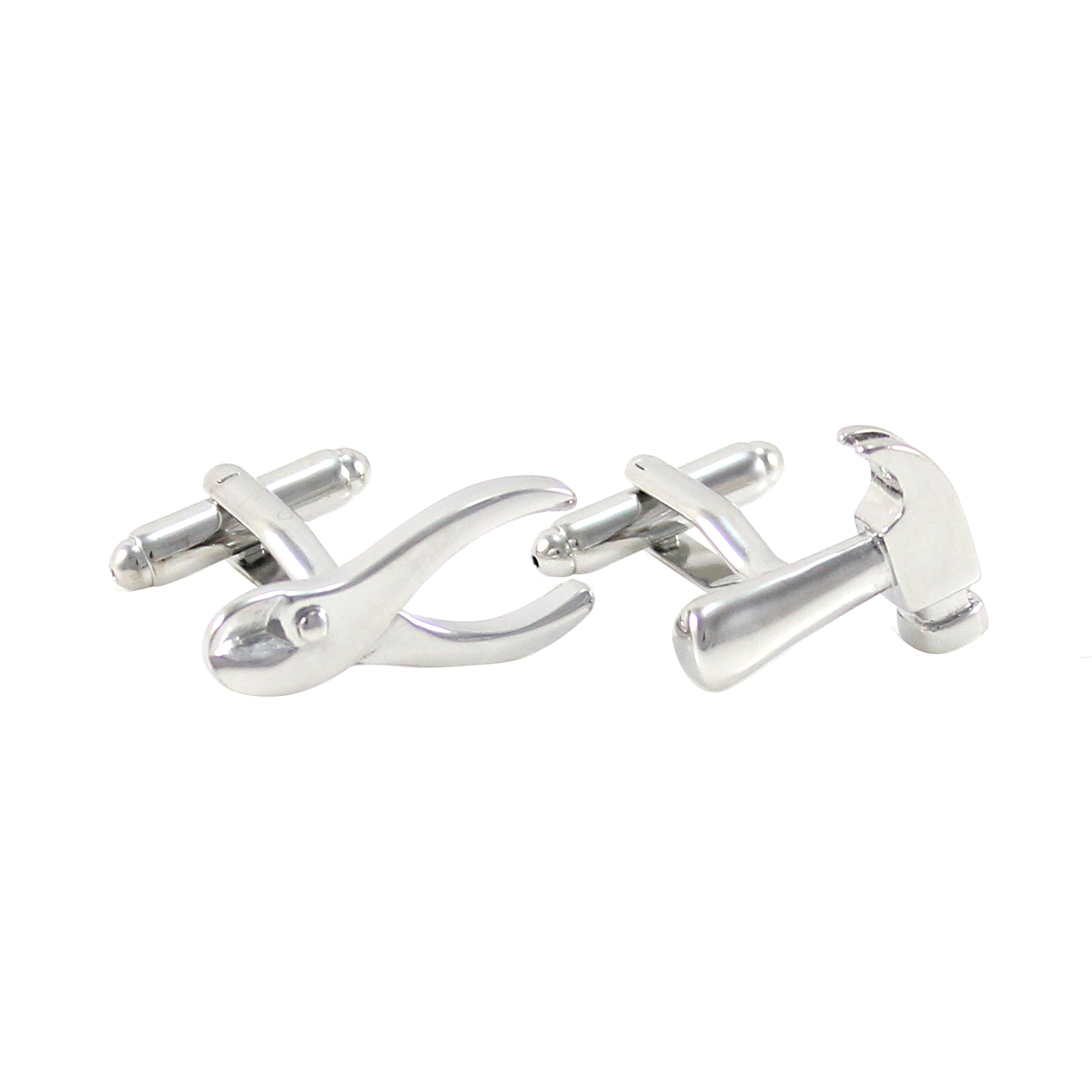 Unique Novelty Hand Tools Cufflinks Gift Set with Box - Perfect for DIY Enthusiasts, Father's Day & Formal Events