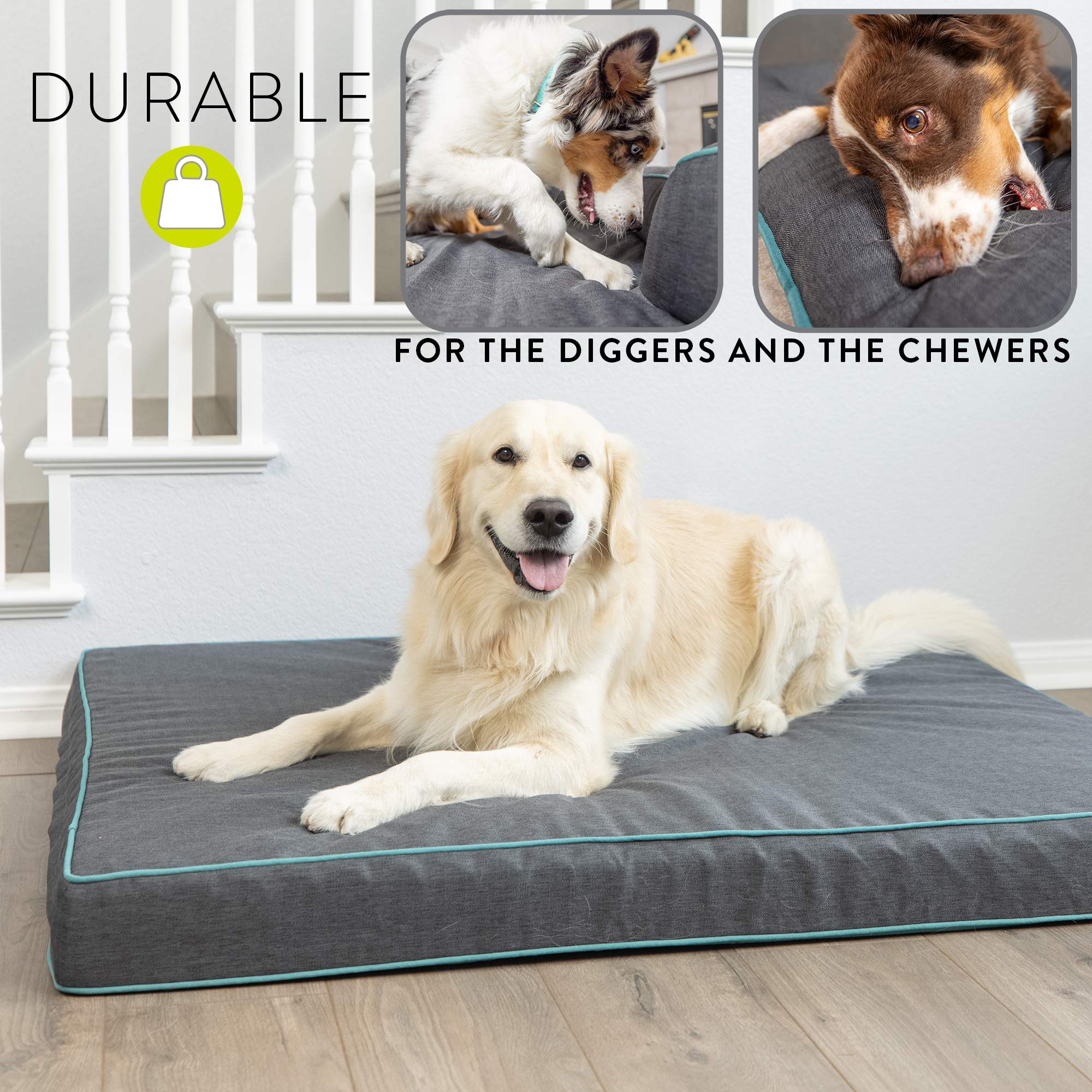 Hyper Pet Extreme Dream Deluxe Orthopedic Dog Bed - HyperFoam & HyperLock Support for Small, Large & X-Large Dogs (48