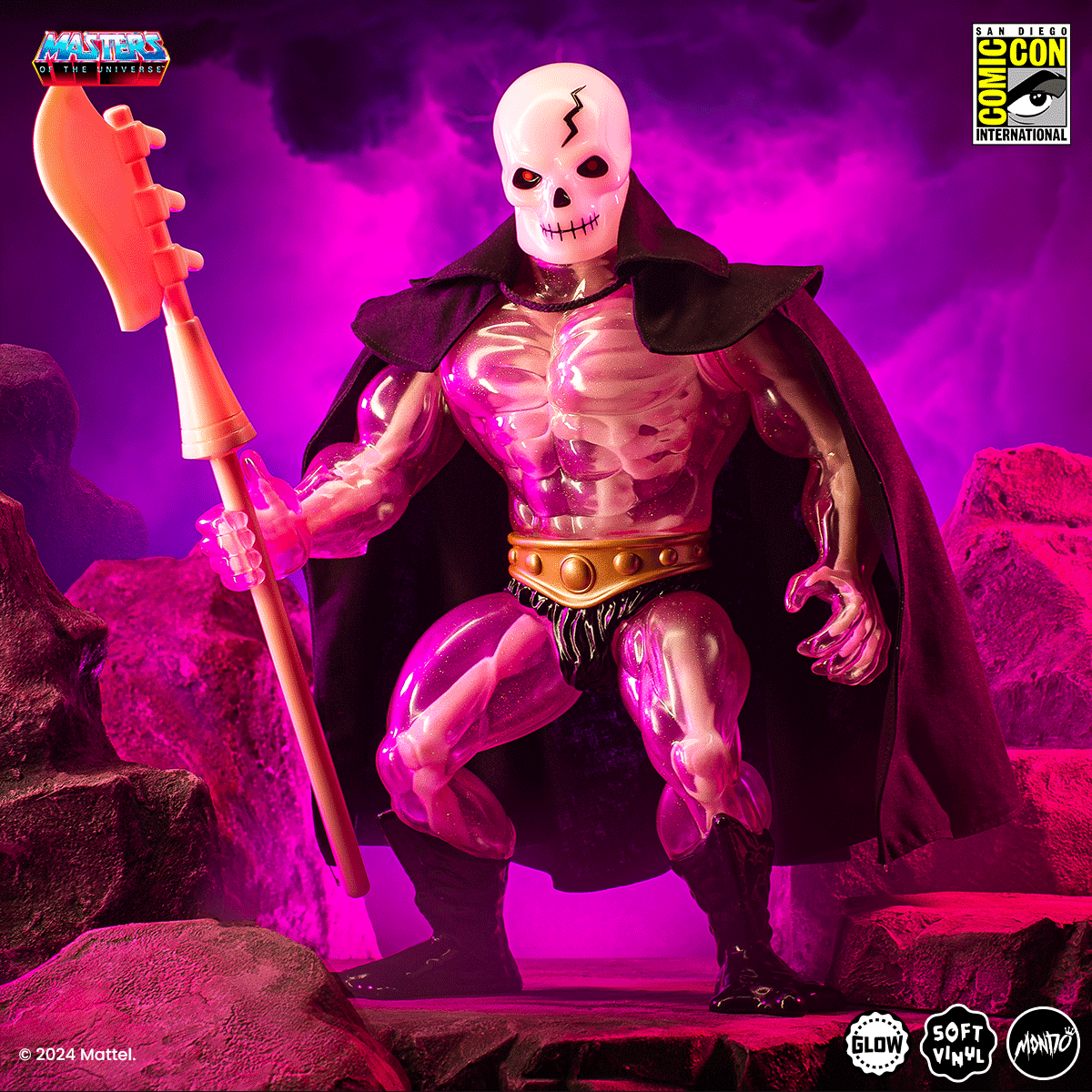 Masters of the Universe Scareglow Soft Vinyl Figure - Cherry Blossom Glow in The Dark Collectible Toy | Perfect for Display, Gift Giving & He-Man Fans Collection