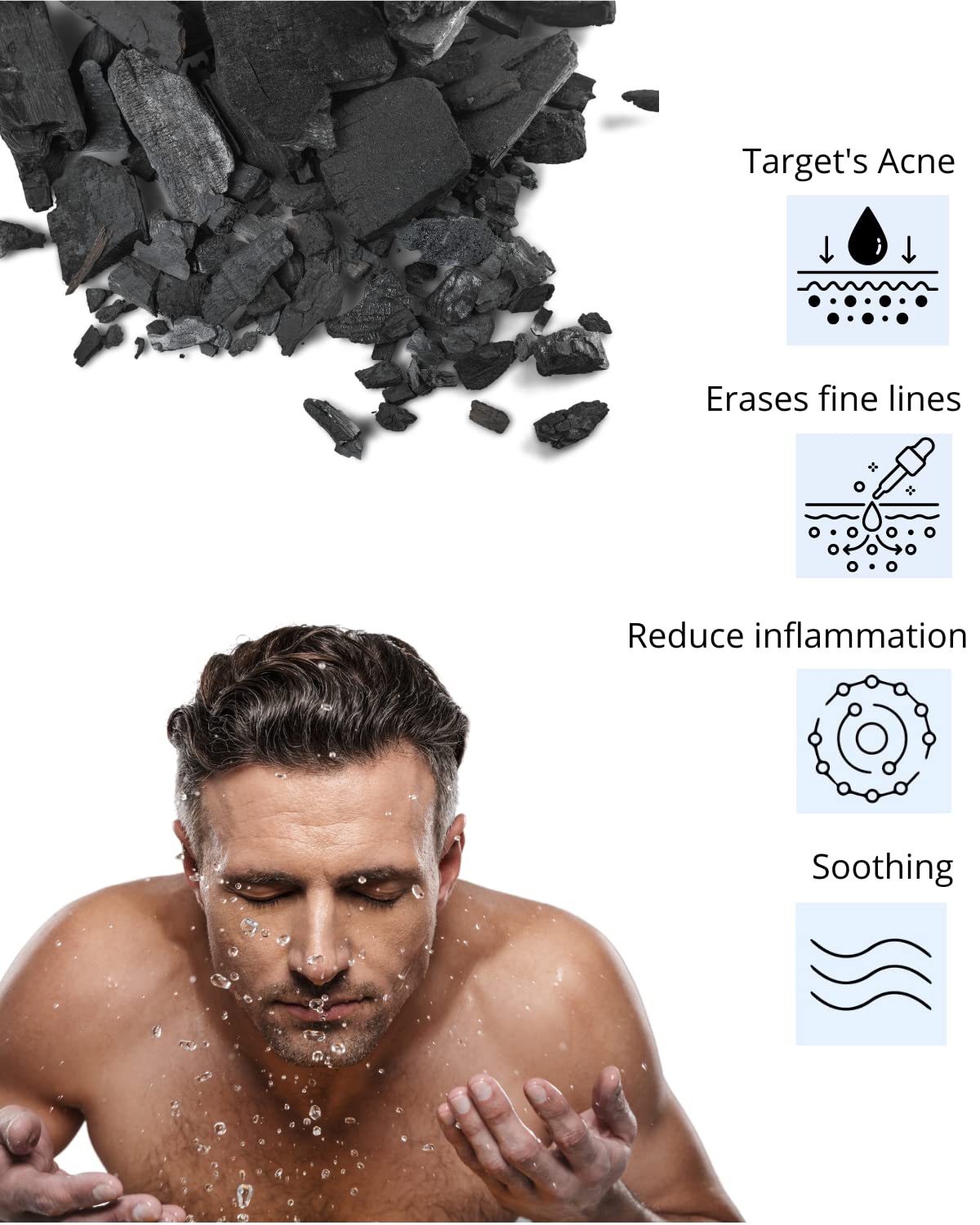 Activated Charcoal & Tea Tree Oil Face Wash for Acne & Dead Skin Removal | 200ml (Pack of 2) | Chemical-Free, Alcohol-Free | Deep Cleansing for Oily & Sensitive Skin | Perfect for Daily Skincare Routine