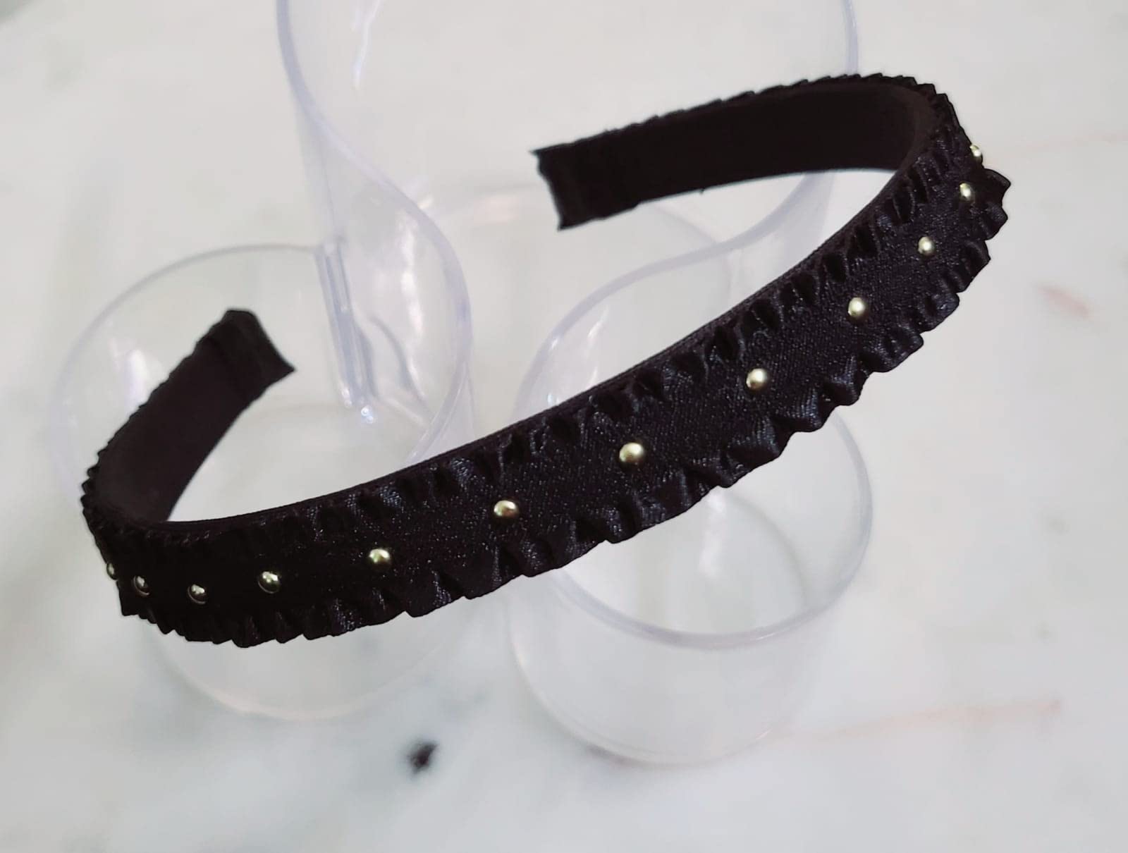 Elegant Black Elastic White Cane & 505L Plastic Hair Clips Set of 3 - Fancy Hair Accessories for Women & Girls | Perfect for Parties, Weddings & Daily Styling