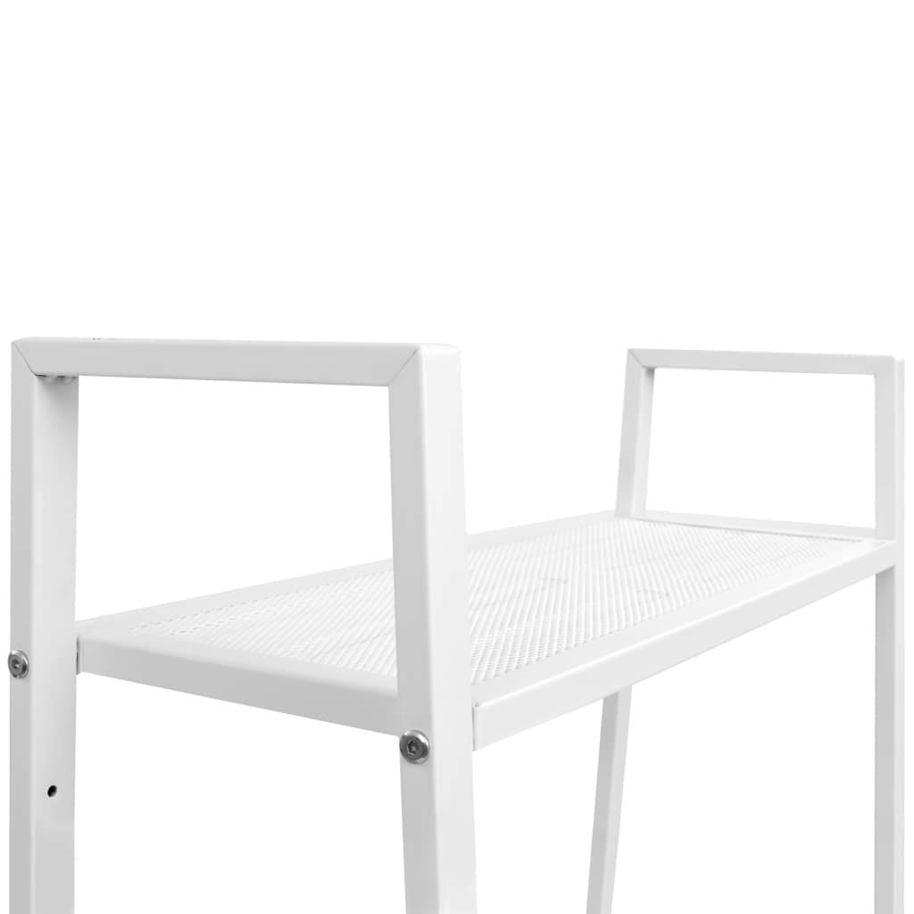 FAMIROSA 4-Tier Metal Ladder Bookcase - White | Modern Bookshelf for Living Room, Bedroom & Office | Space-Saving Storage Solution