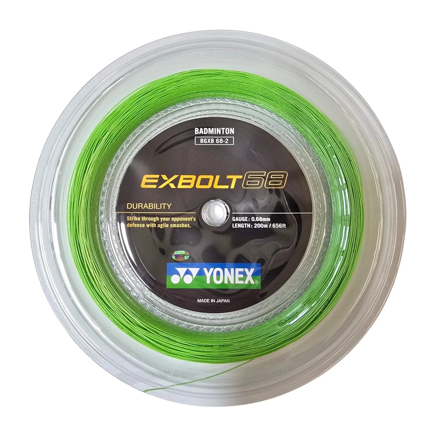 Yonex Exbolt 68 Badminton String Reel - High Performance Badminton String for Tournament Play - Perfect for Professional Players and Competitive Matches