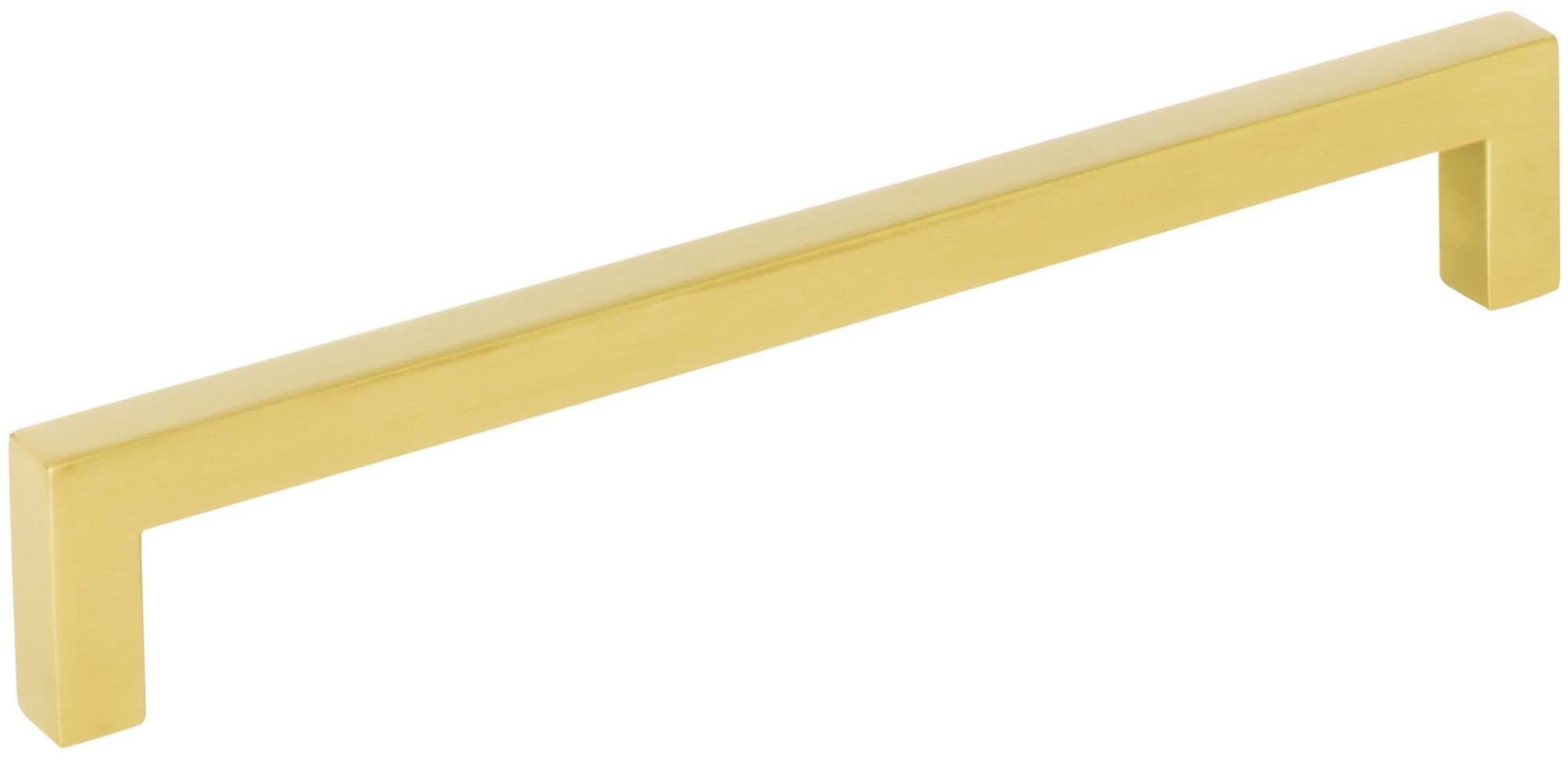 10-Pack 160mm Brushed Gold Square Cabinet Bar Pulls - Stanton Style - Perfect for Kitchen Cabinets, Dressers & Bathroom Vanities