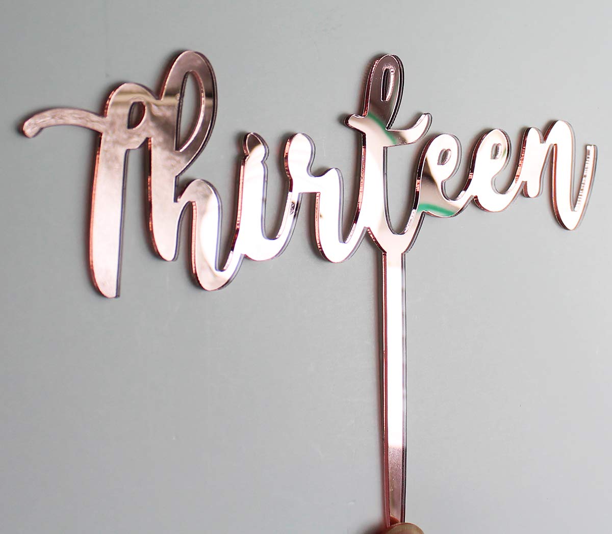 13 Rose Gold Cake Topper - Elegant 13th Birthday, Anniversary & Wedding Party Decoration - Premium Keepsake Gift for Special Celebrations | Perfect for Cakes, Cupcakes & Dessert Tables