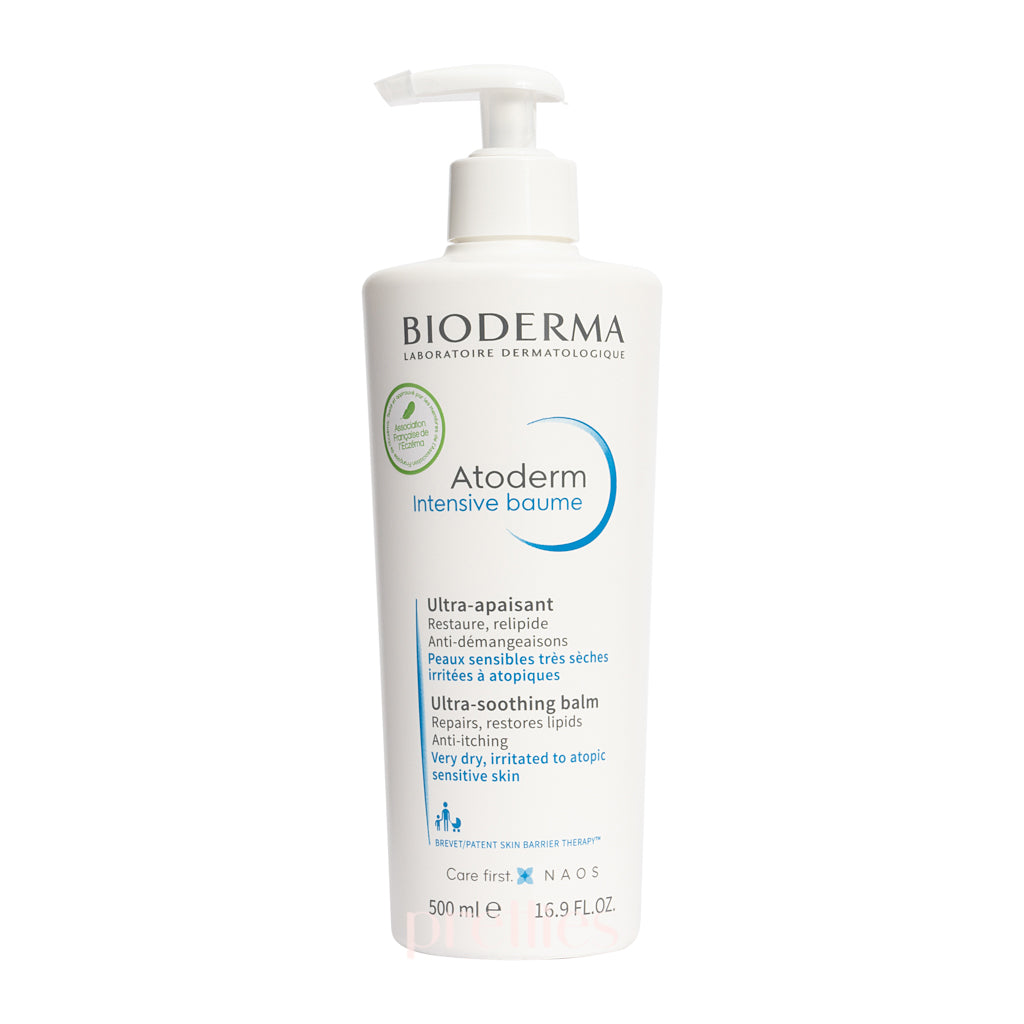 Bioderma Atoderm Intensive Baume Ultra Soothing Balm 500ml - Hydrating Moisturizer for Dry & Sensitive Skin - Perfect for Daily Skincare & Eczema Relief