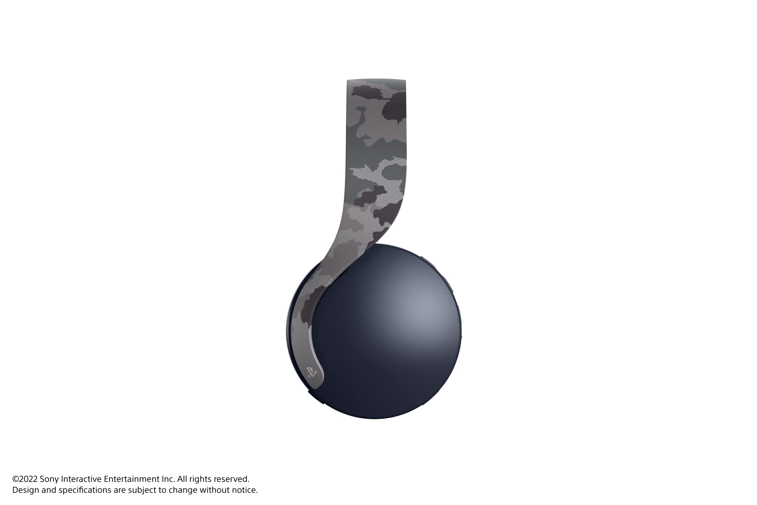 Pulse 3D Wireless Gaming Headset - Gray Camouflage Design for PS5, PC & Mobile - Immersive Audio for Gaming, Movies & Music