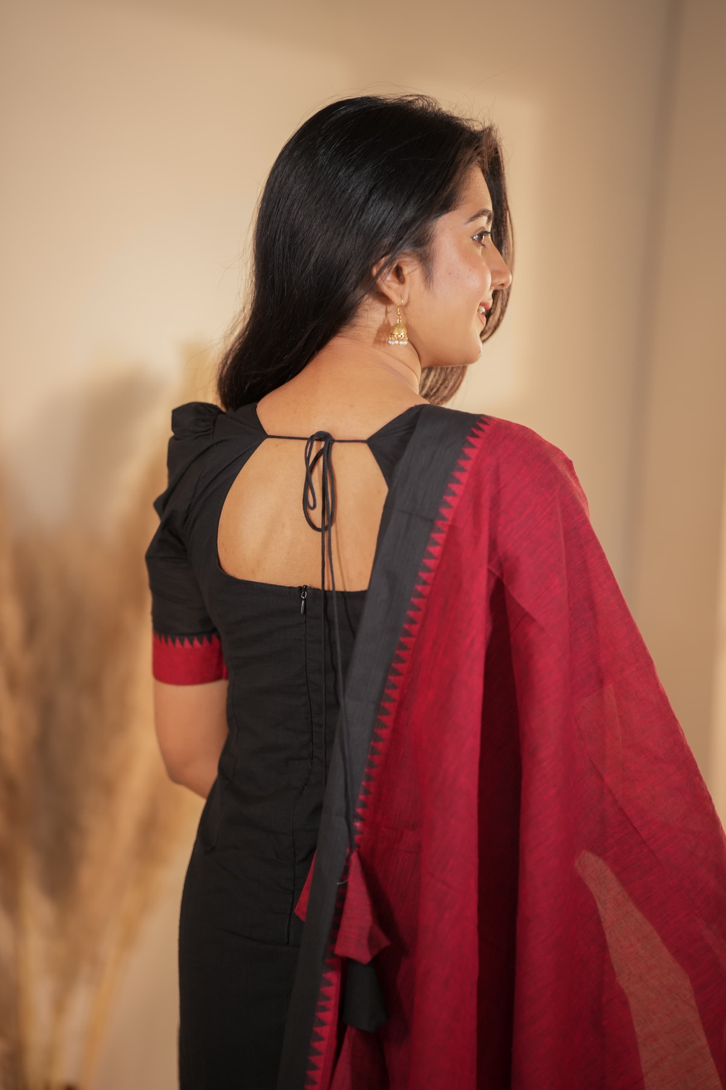 DD629 Deepika Pure Handloom Cotton Kurti - Women's Traditional Indian Tunic Top for Casual Wear & Festive Occasions