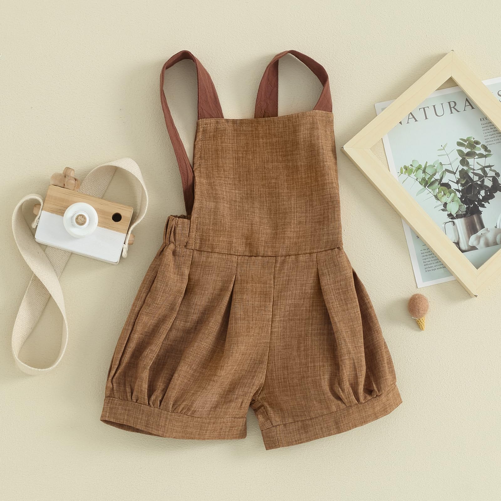 Baby Boys Summer Outfit - Suspenders Shorts & Sleeveless Romper Jumpsuit - Gentleman Style Bib Overalls - Perfect for Playdates, Beach Trips & Summer Photoshoots
