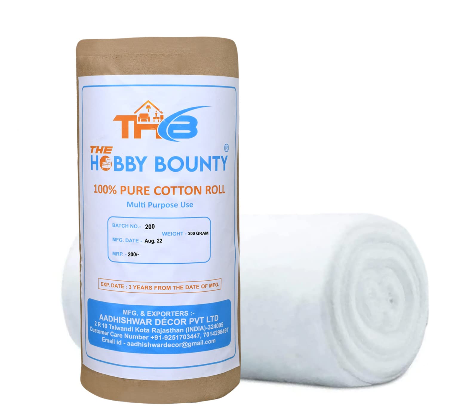 THB 200Gm Pure Cotton Roll for Makeup Remover Pads | Ultra Soft Facial Cleansing Wipes for Toner Application | Salon & Baby Care | Perfect for Daily Skincare Routine & Sensitive Skin