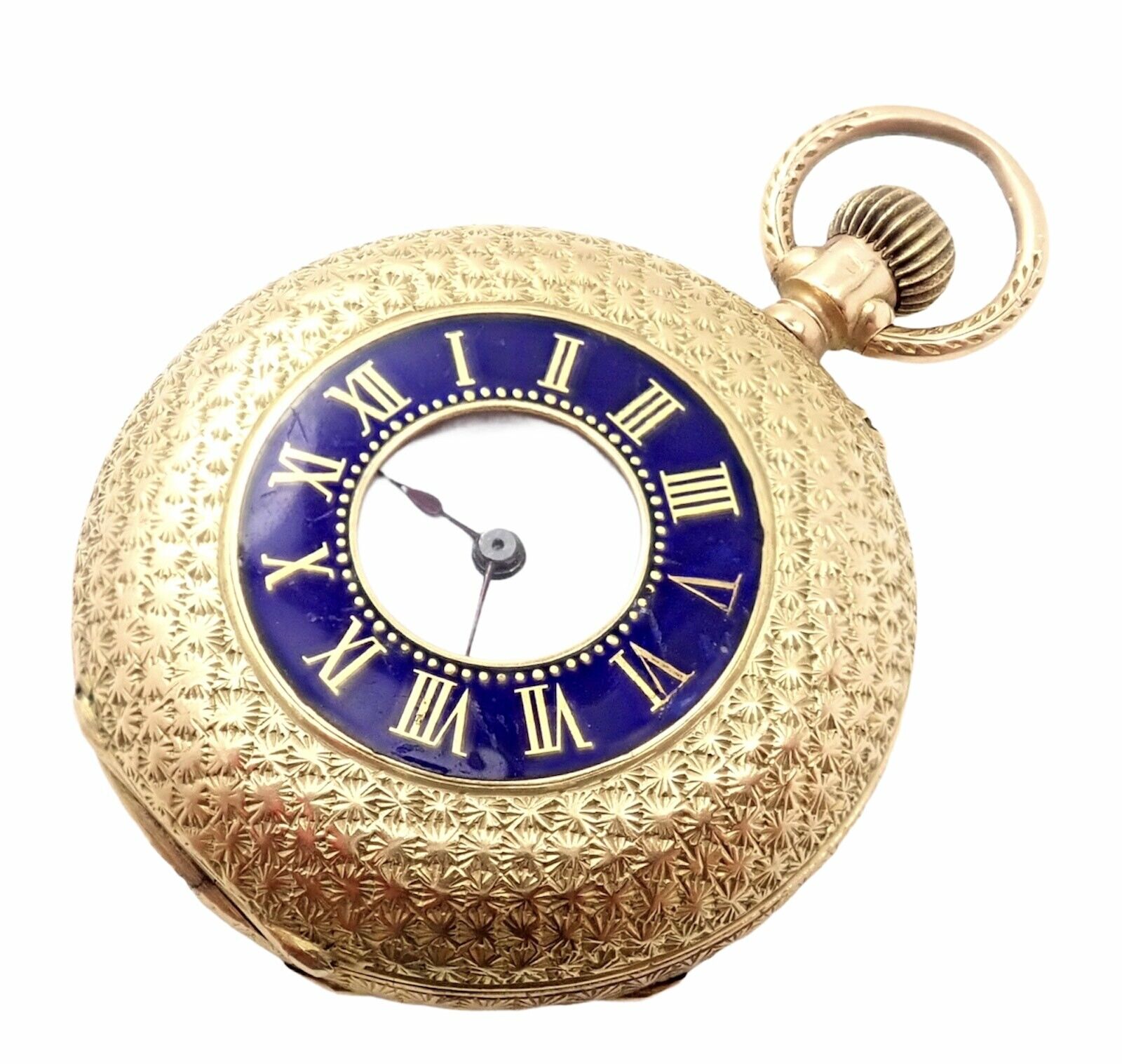 Vintage Swiss 14k Yellow Gold Ladies Pocket Watch 33mm with High Grade Movement - Perfect for Antique Collectors, Victorian Style Fashion & Special Occasion Gifts