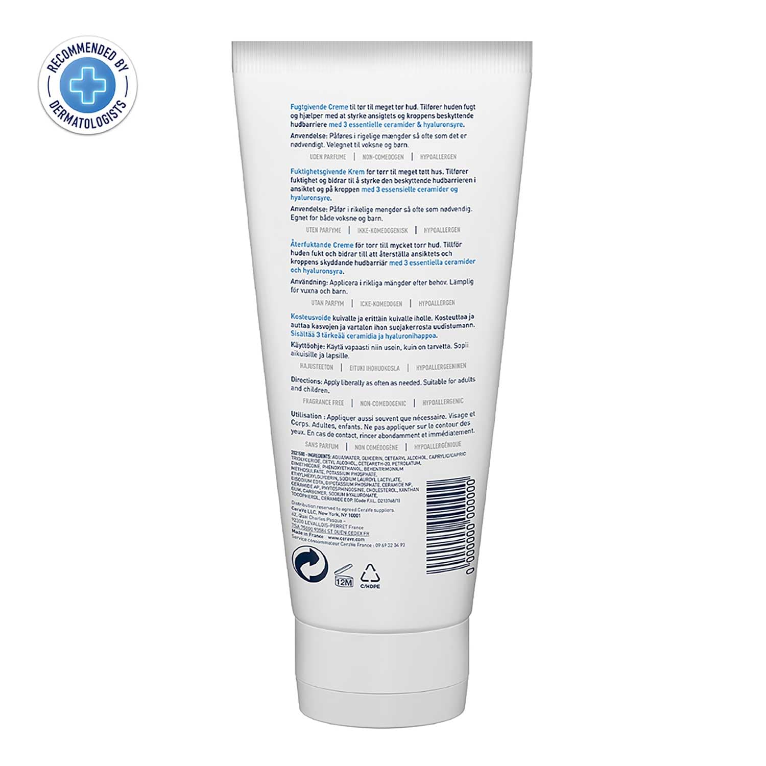 CeraVe Moisturizing Cream for Dry to Very Dry Skin (50ml) - Fragrance-Free Face & Body Lotion with Hyaluronic Acid & 3 Essential Ceramides | Non-Comedogenic, Dermatologist Recommended | Daily Hydration for Sensitive Skin Care Routine