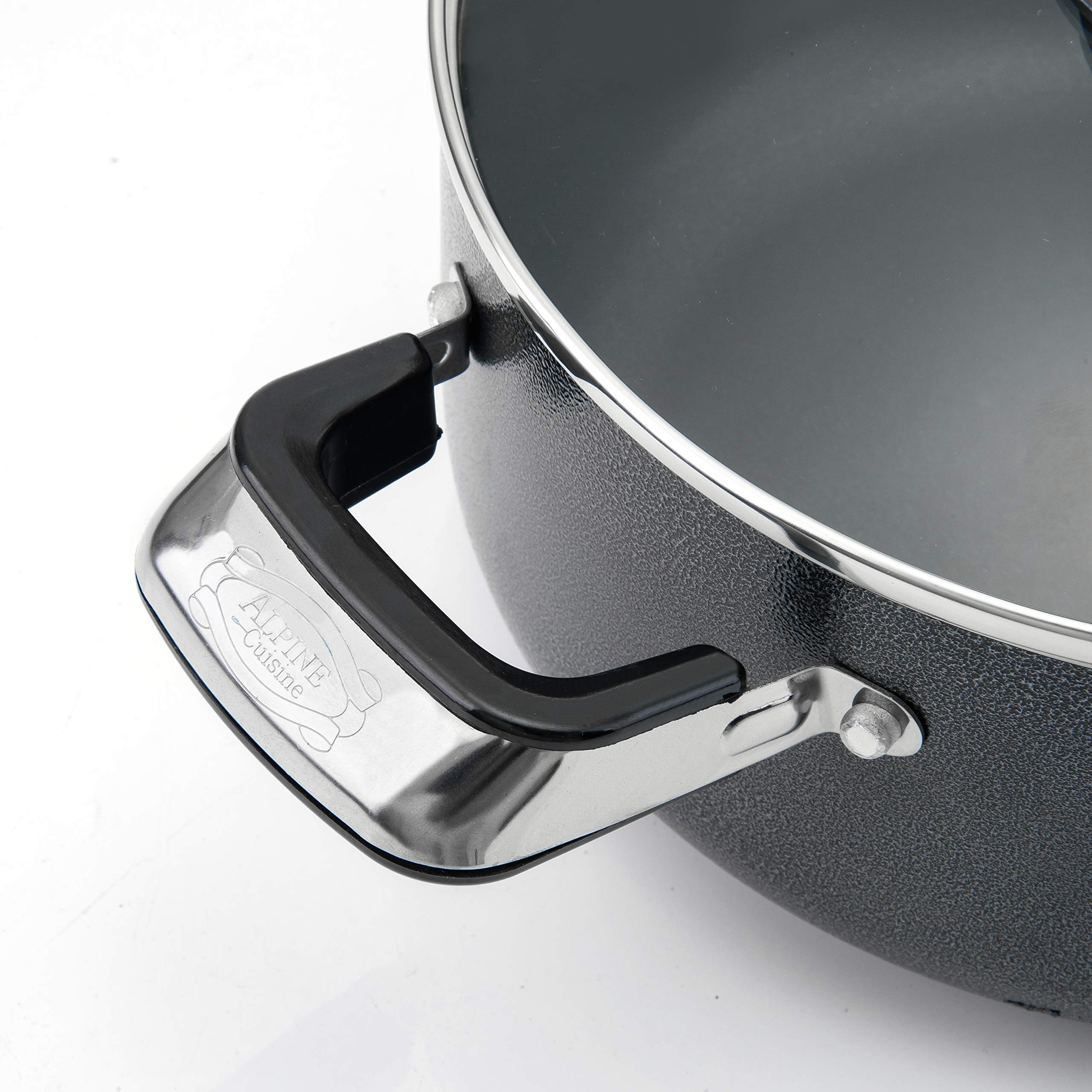 22 Quart Non-Stick Aluminum Stock Pot with Tempered Glass Lid - Multi-Purpose Dutch Oven for Braising, Boiling, Stewing & Soup Making - Perfect for Large Family Dinners, Camping Trips & Commercial Kitchens