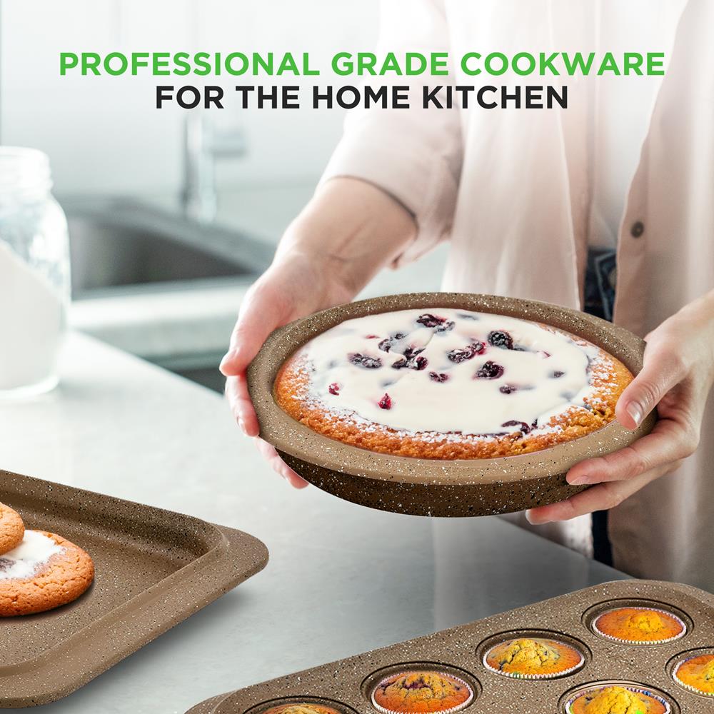 Premium 12-Piece Non-Stick Cookware and Bakeware Set for Home Kitchen - Pots, Pans & Baking Sheets for Cooking, Baking & Serving | Perfect for Family Dinners, Holiday Meals & Professional Chefs