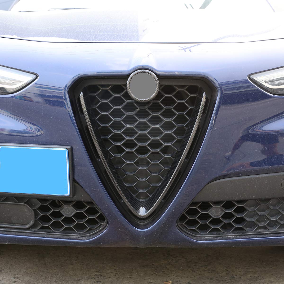 ABS Plastic Front Grill Decoration Frame Trim for Alfa Romeo Stelvio 2017-2019 | Style A | Car Exterior Accessories | Perfect for Customization & Vehicle Upgrades
