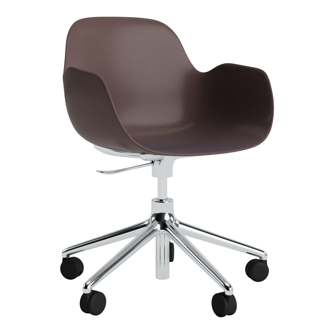 Modern Form Armchair with 5W Swivel Base & Gas Lift Mechanism - Ergonomic Office Chair for Home & Workspace Comfort