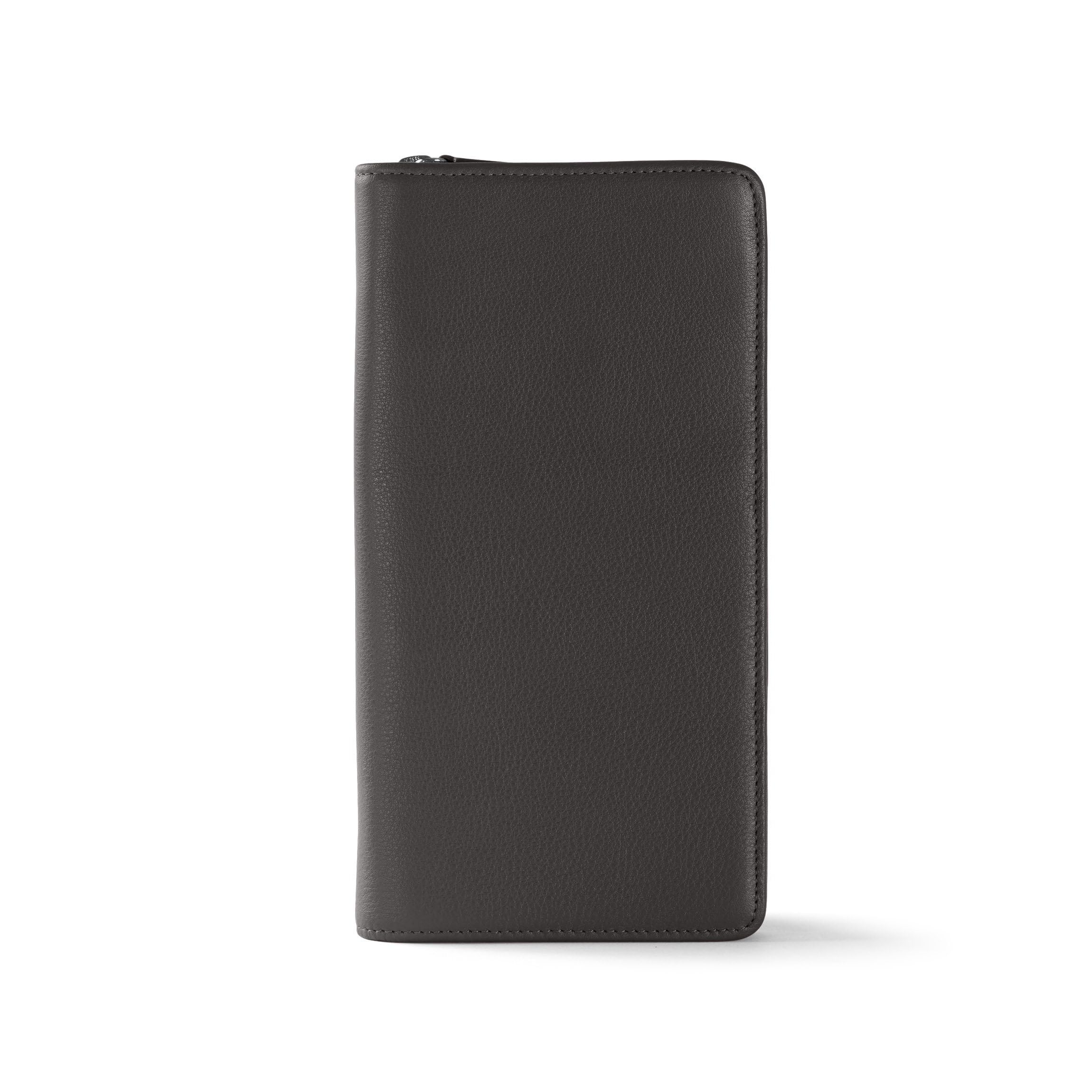 Leatherology RFID Black Onyx Travel Zip Organizer Wallet & Passport Holder - Premium Full Grain Leather - Perfect for Travel, Business & Everyday Use