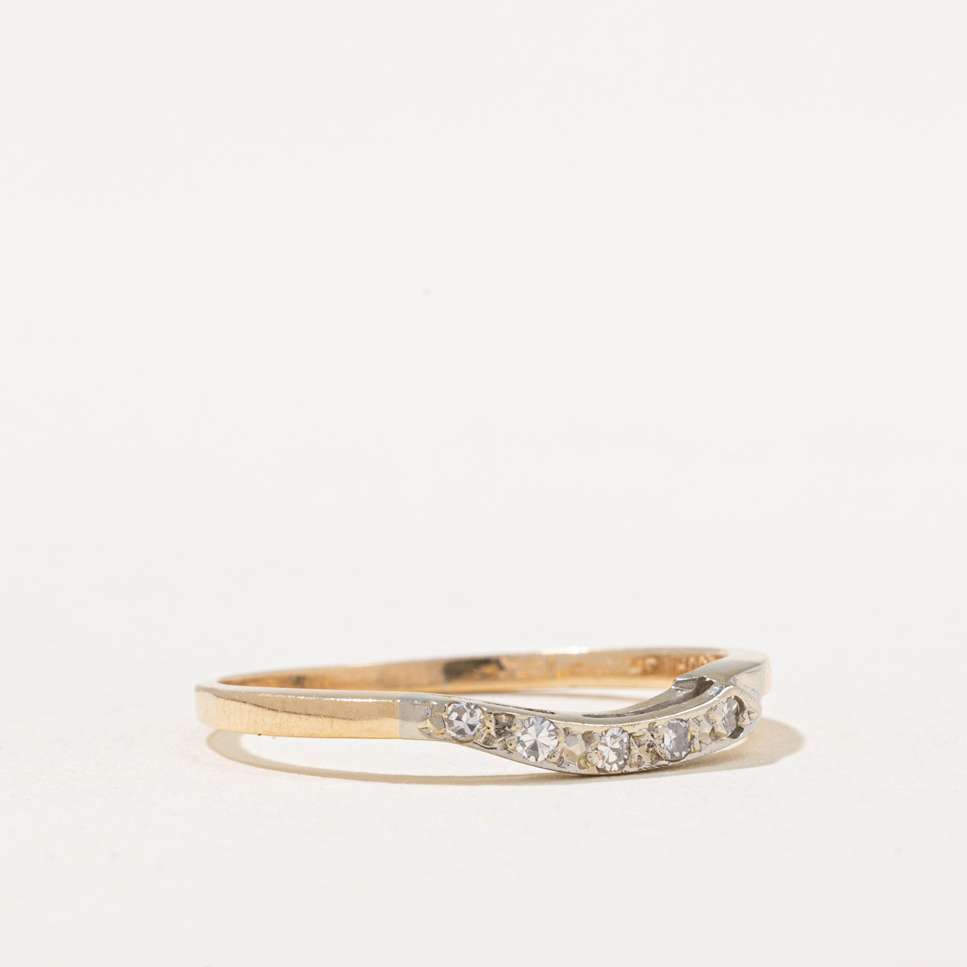 0.07ctw Diamond Contour Wedding Band Ring - Size 8.25 | Elegant & Timeless Jewelry for Brides, Anniversaries & Special Occasions