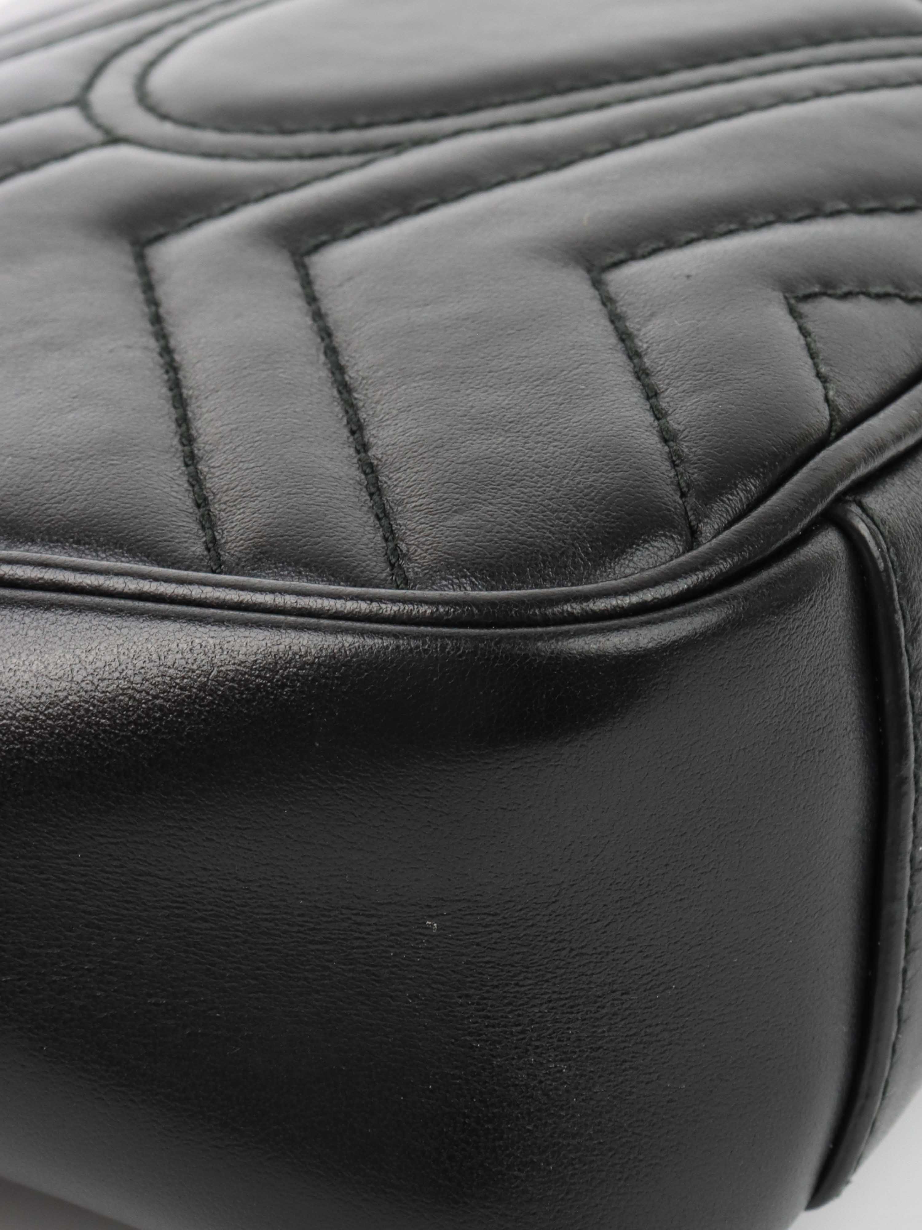 Gucci Black Mini Marmont Shoulder Bag - Luxury Leather Crossbody Purse for Women, Perfect for Date Night & Evening Events