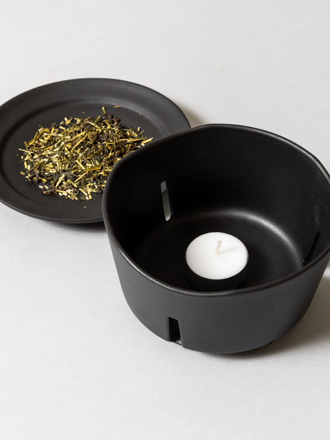 Premium Maboroshi Incense Burner - Handmade Ceramic Aromatherapy Diffuser for Home, Yoga & Meditation - Relaxing Essential Oil Burner with Wooden Tray - Perfect for Spa, Office & Gift Giving