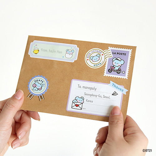 BT21 Mini Removable Gift Stickers - Cute Korean Character Decals for Laptops, Phones, Water Bottles & DIY Crafts - Perfect for K-Pop Fans & BTS Collectors