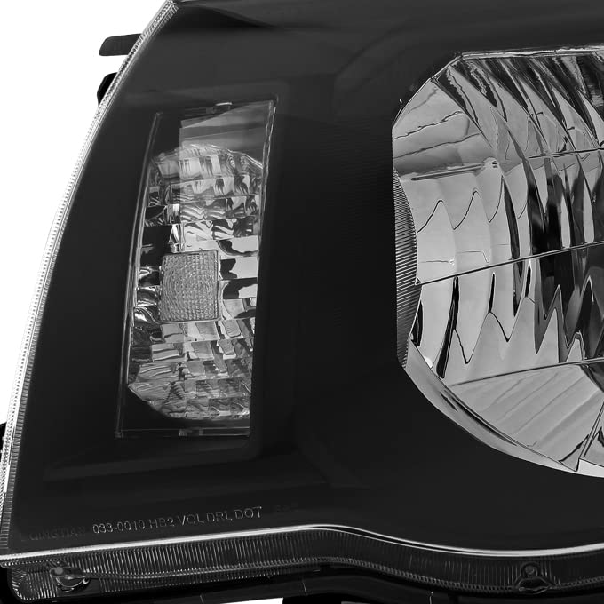 AKKON Black Headlights & LED Tail Lights Brake Lamp Pair for 2005-2011 Toyota Tacoma Pickup Truck - Durable Replacement for Enhanced Night Visibility & Style Upgrade