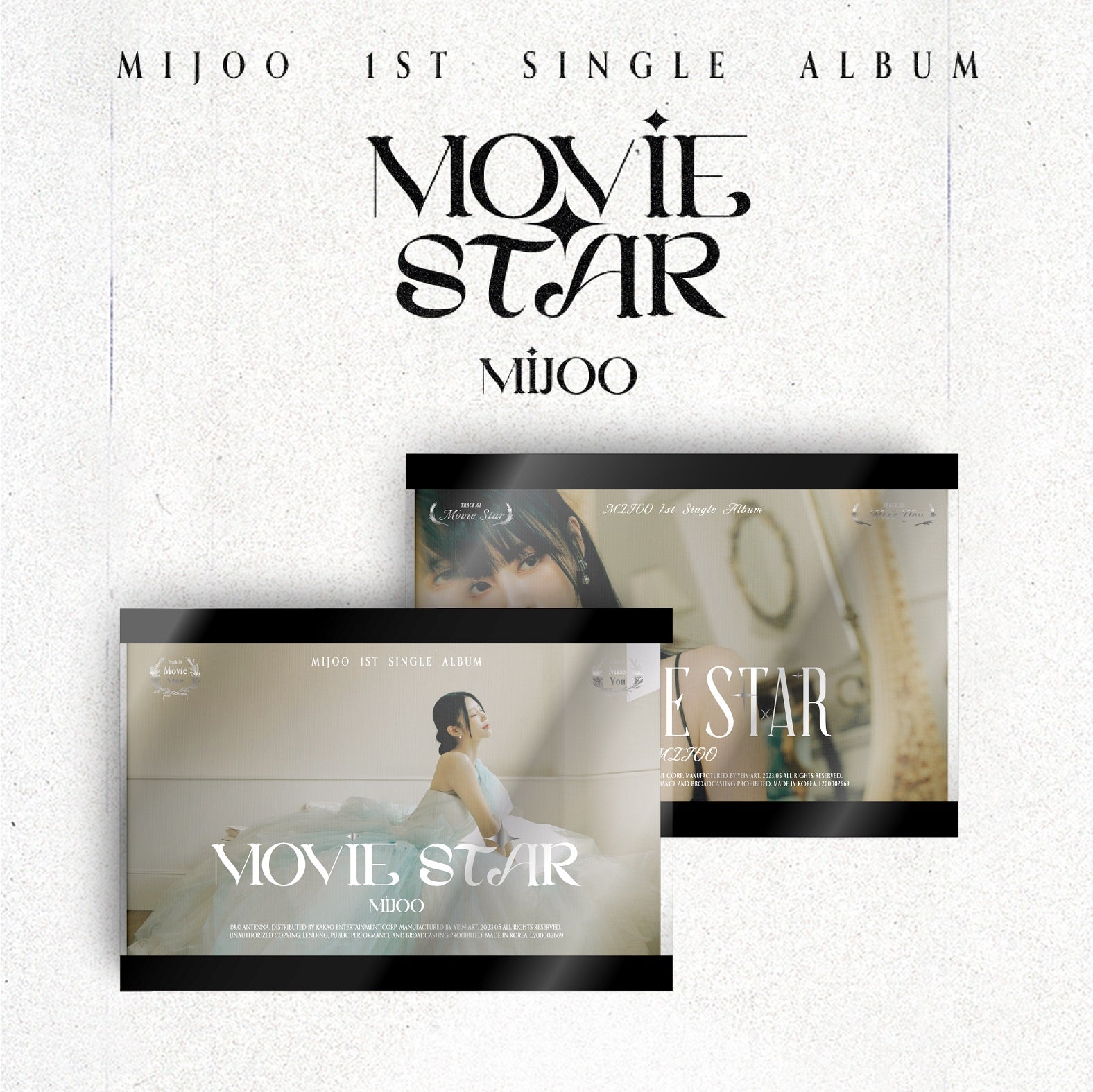 MIJOO 1st Single Album 'MOVIE STAR' - Kpop Music CD - Perfect for Kpop Fans, Collectors & Gift Giving - Great for Parties, Dance Practice & Car Rides