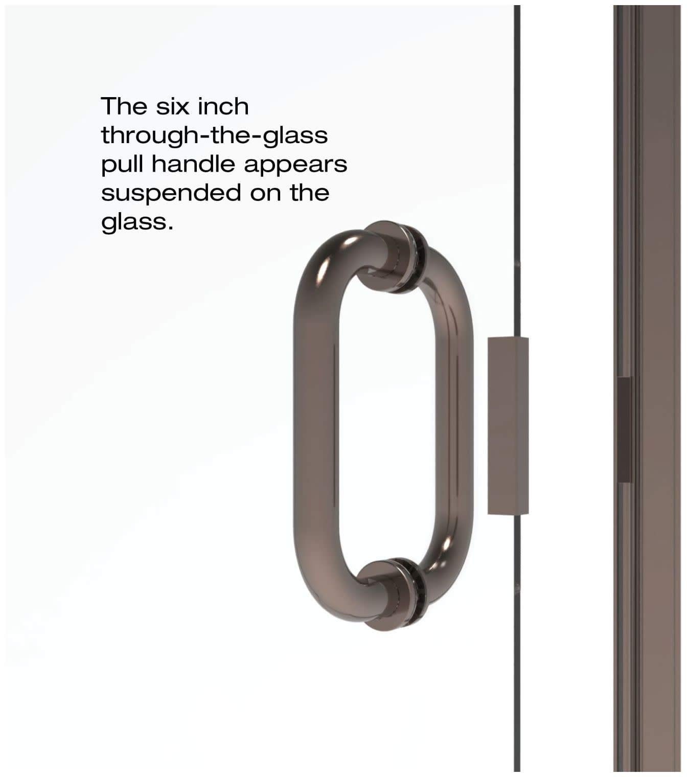 Basco Infinity 33-34 Inch Semi-Frameless Shower Door - Clear Glass with Oil Rubbed Bronze Finish for Bathroom Remodeling & Modern Home Upgrade
