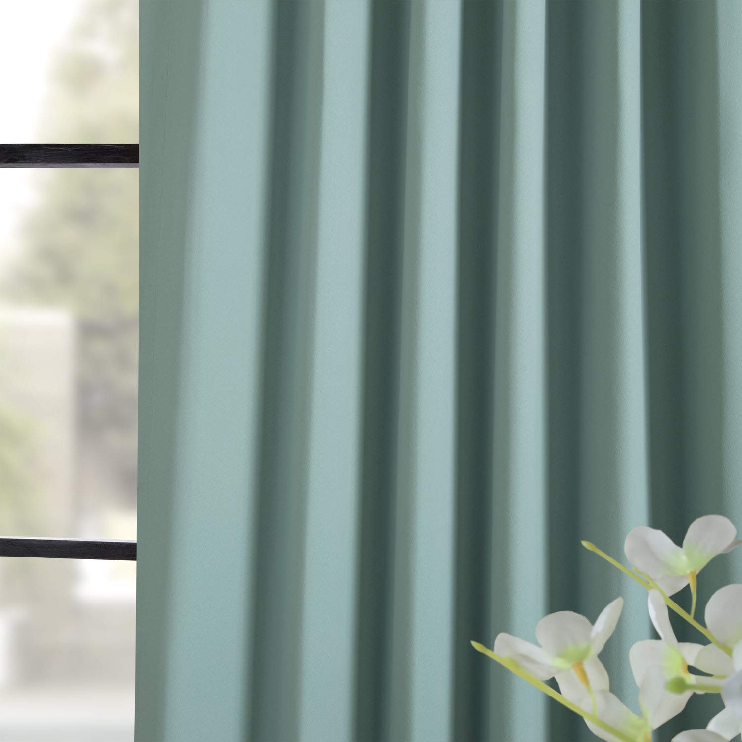Room Darkening Curtains 108 Inches Long - Blackout Drapes for Bedroom & Living Room (1 Panel, 50x108, Juniper Berry) - Perfect for Home Theater, Nursery & Light Control