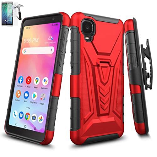 Holster Red +Tempered Glass