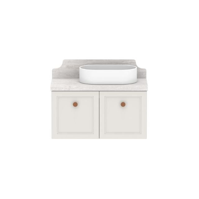Premium ADP Mabel Wall Hung Vanity with Cherry Pie Solid Surface Benchtop - Modern Bathroom Sink Cabinet for Small Spaces & Ensuite Designs