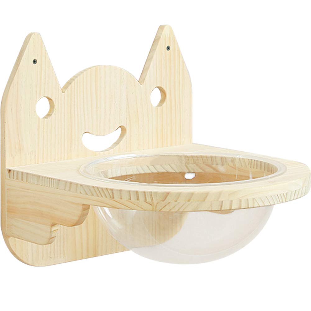 La La Pet® Wall Mounted Cat Bed - Floating Wooden Cat Shelf, Capsule Cat House, Perch, Steps & Ladder - Multi-Level Cat Tree Furniture for Climbing, Lounging & Play - Perfect for Small Spaces & Indoor Cats