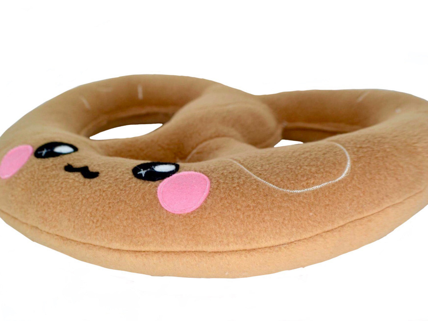 Soft Pretzel Plush Pillow - Kawaii Baked Goods Stuffed Cushion for Home Decor, Anime Lover Gift & Cozy Bedroom Accessory