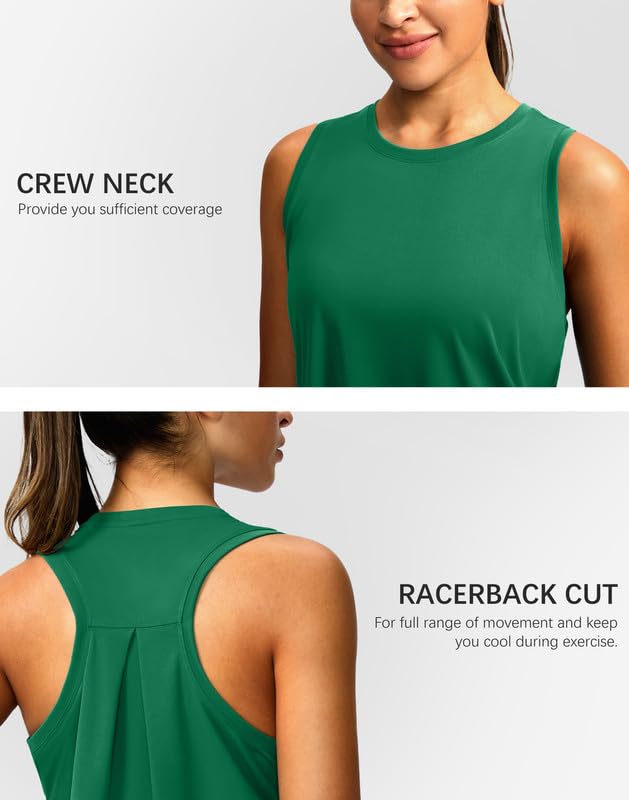 Women's Racerback Workout Tank Tops - Sleeveless Athletic Shirts for Yoga, Running & Gym - Loose Fit Comfort for Active Women | Perfect for Fitness, Training & Casual Wear