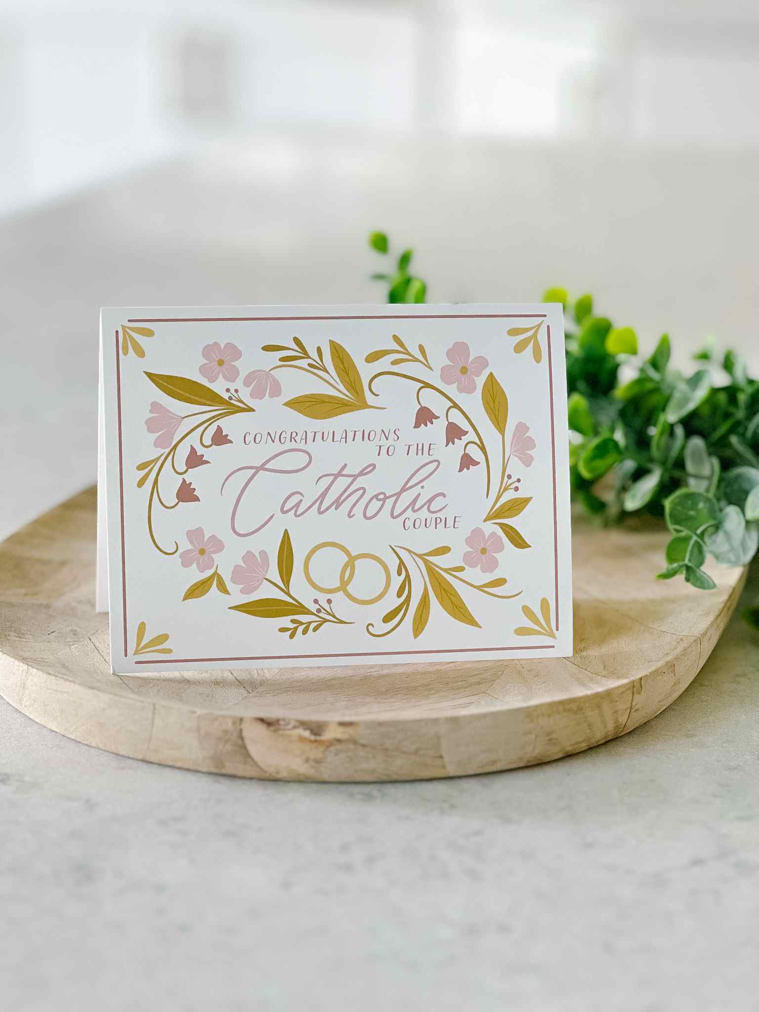 Elegant Catholic Wedding Greeting Card - Religious Ceremony Invitation - Perfect for Church Nuptials & Sacred Celebrations