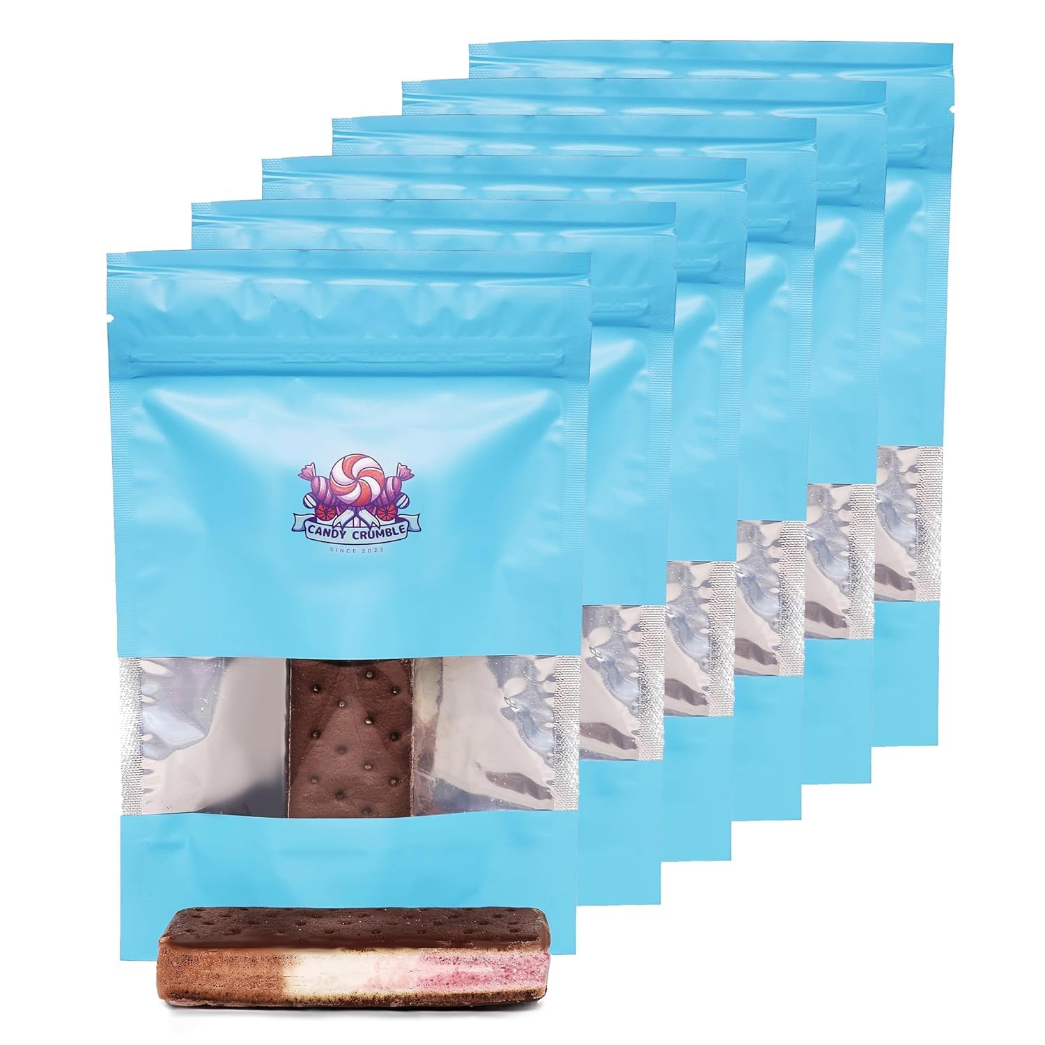 Freeze Dried Ice Cream Sandwich - Neapolitan Flavor (6 Pack, 1oz Each) | Lightweight Camping Snack, Space-Themed Treat & Emergency Food Supply