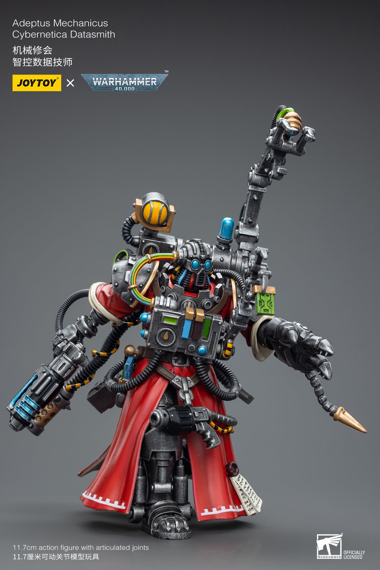 1/18 JOYTOY Warhammer 40K Adeptus Mechanicus Cybernetica Datasmith Action Figure - Highly Detailed Collectible Miniature for Tabletop Gaming & Display