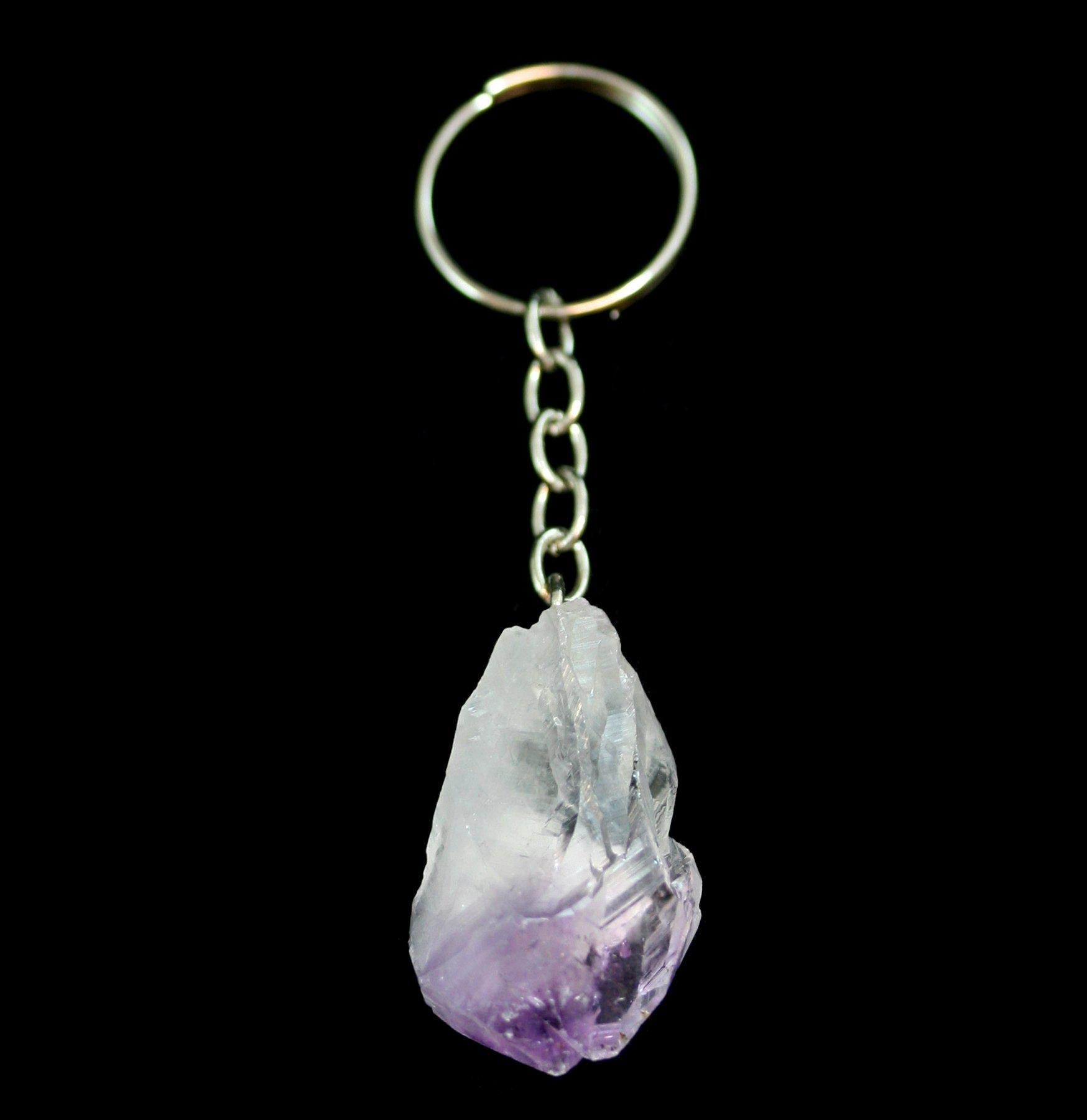 Natural Amethyst Crystal Keychain - Stylish & Durable Gemstone Key Ring for Women & Men | Perfect for Home, Office, Car Keys & Gifts