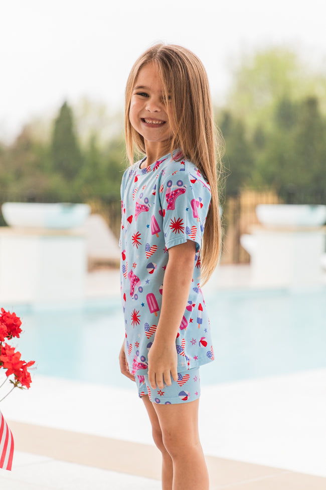 Kids' Over The Moon In Firecracker Fabulous Outfit Set - Final Sale | Playful & Comfortable Children's Clothing for Birthday Parties & Special Occasions