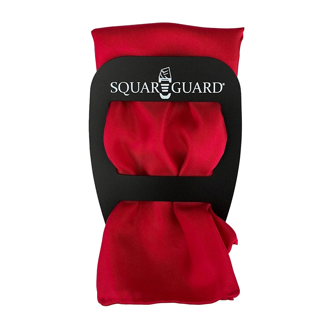 Elegant Red Pocket Square & Premium Pocket Square Holder Set - Large Size for Formal Events, Weddings & Business Attire